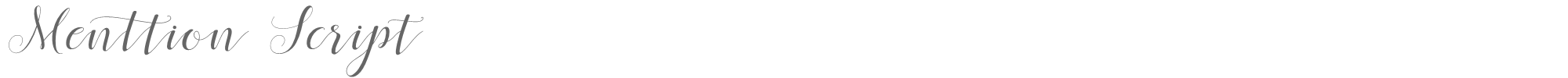 Menttion Script Menttion Script.ttf font preview